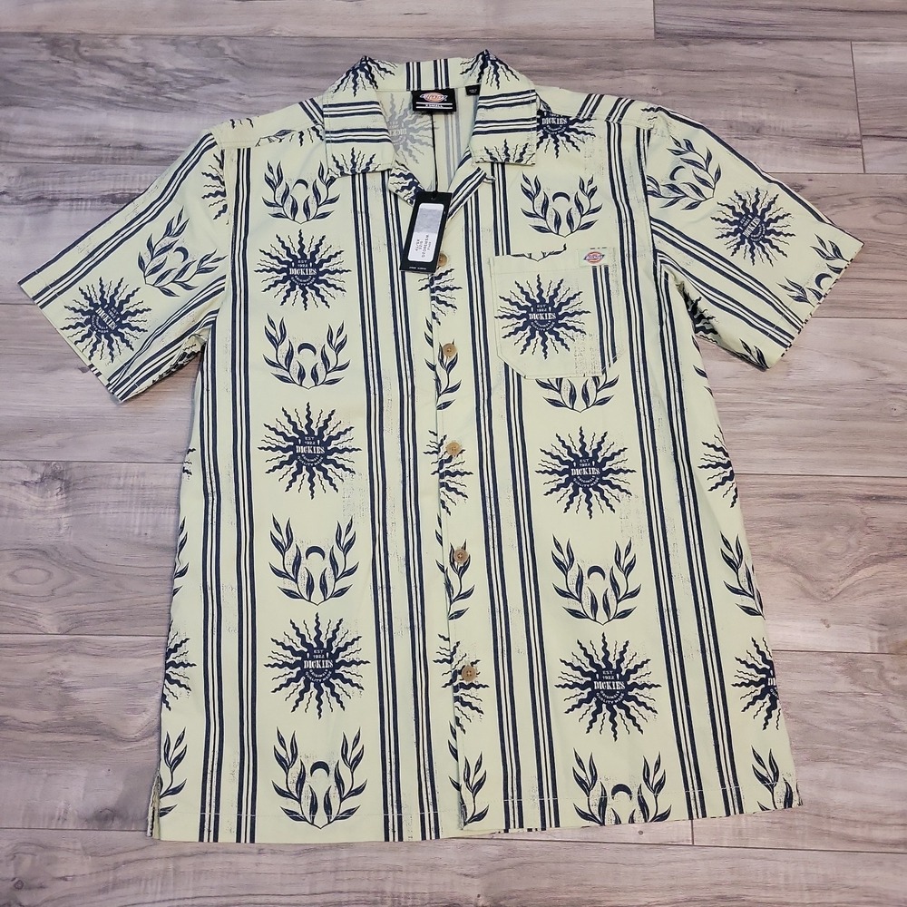 Dickies Kelso Shirt Mens XS Celadon Green Short Sleeve Button Down NEW